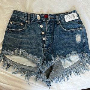 Signature8 High waisted denim shorts NWT